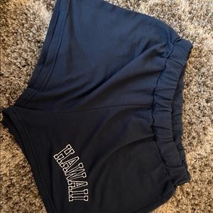 Navy blue Hawaii stitched loose fitting shorts